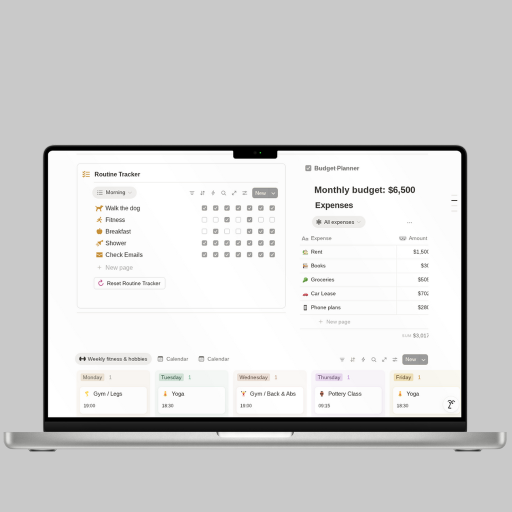 Deskflow (all in one Notion planner)