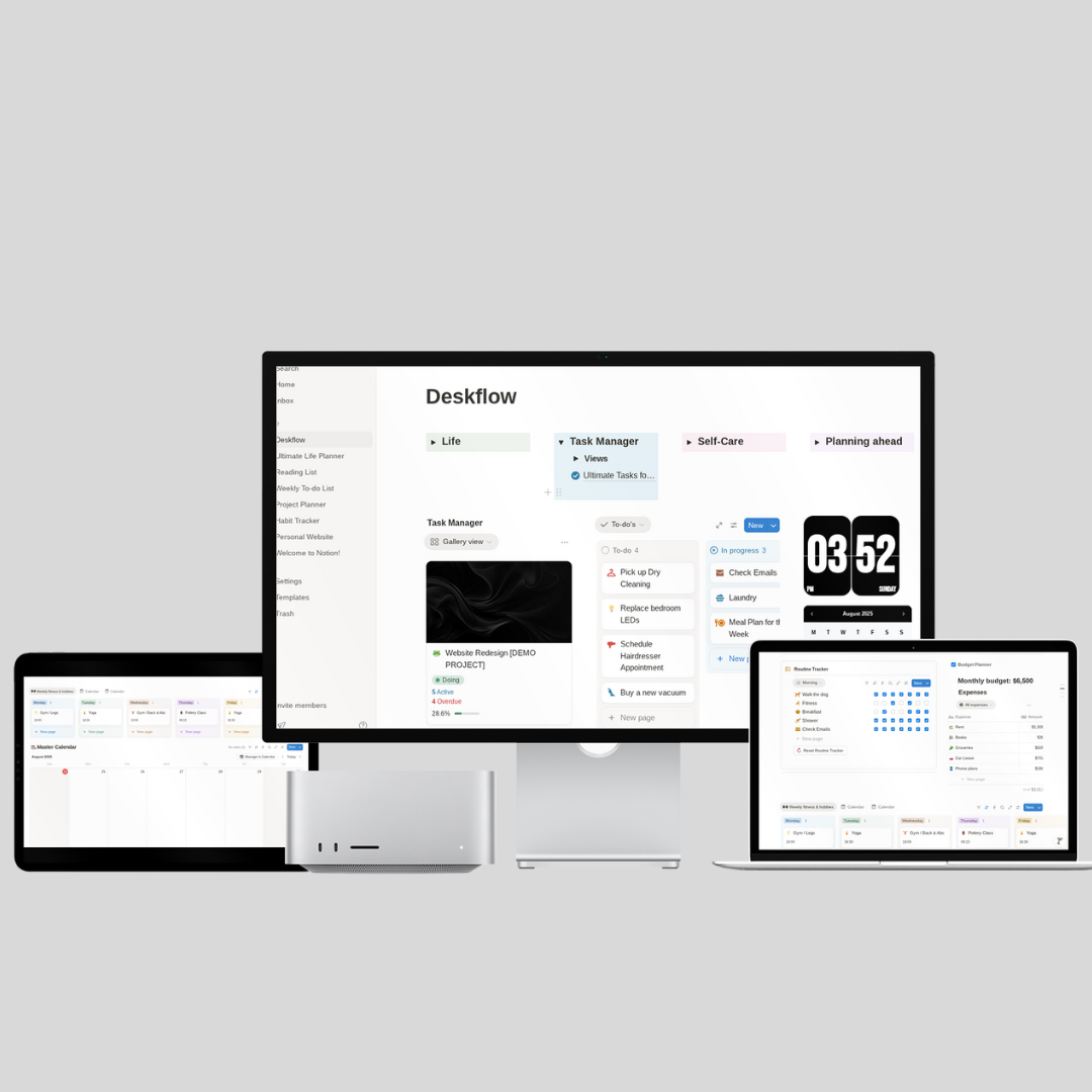 Deskflow (all in one Notion planner)